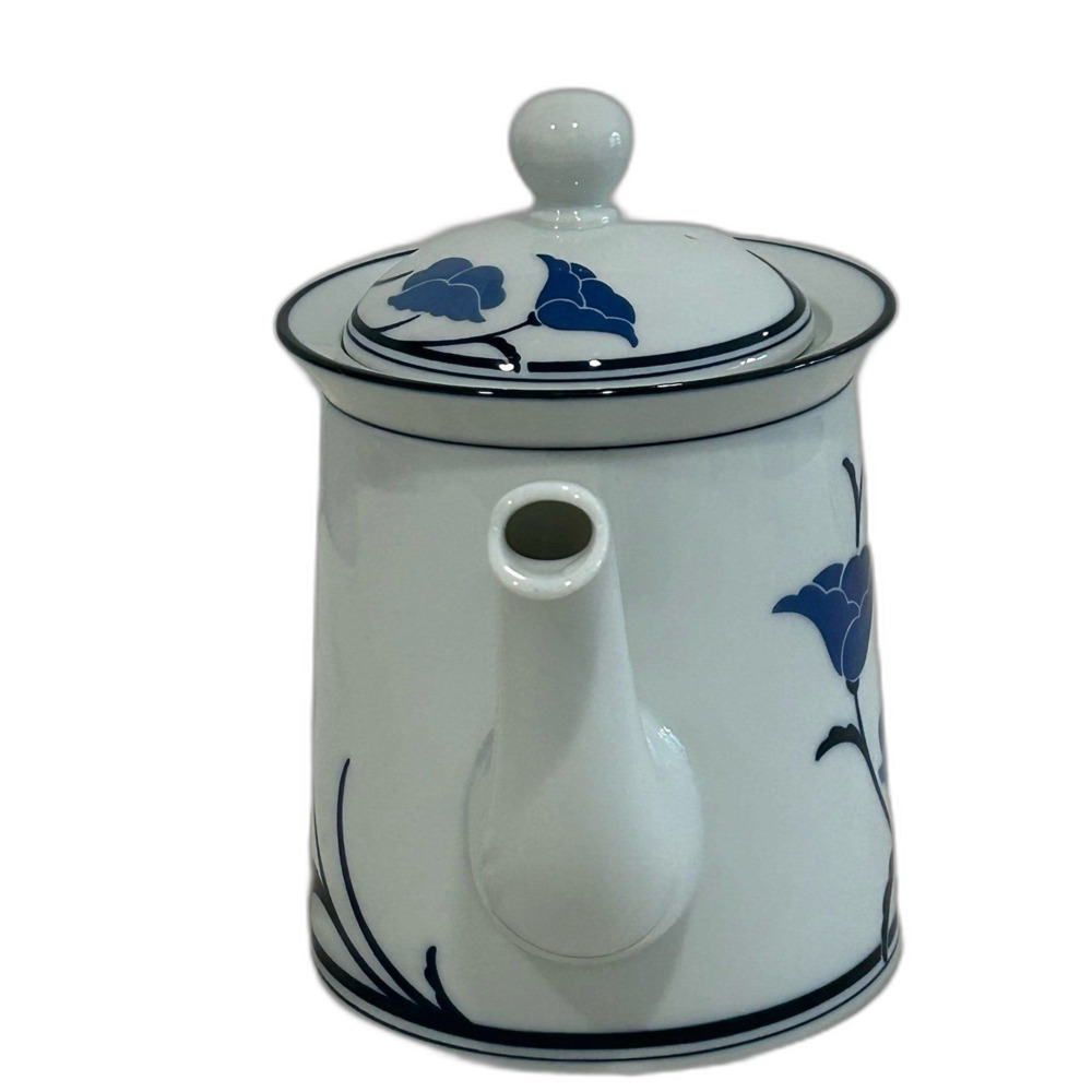 Dansk Tivoli Belles Fleurs Blue/ White Floral Ceramic Tea / Coffee Pot with Lid - Picture 3 of 12